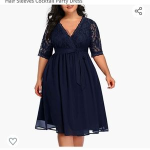 Blue cocktail dress worn for 3 hrs for pics